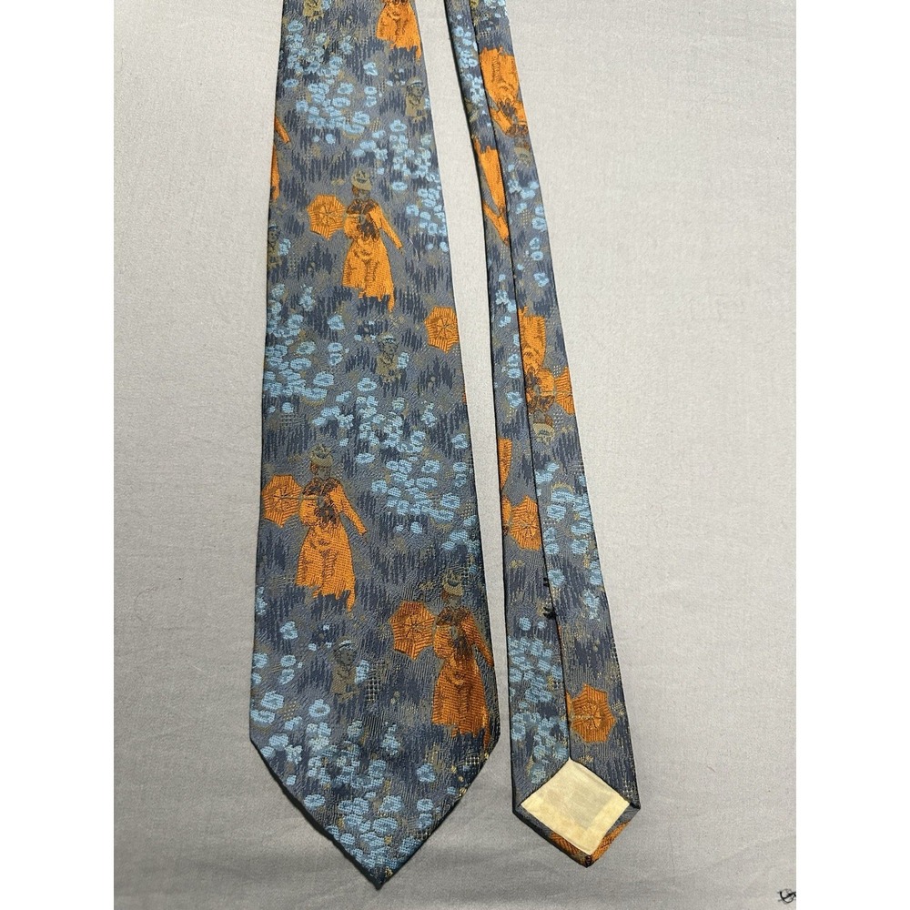 VTG 70s Montgomery Ward Claude Monet Women‎ With A Parasol Necktie